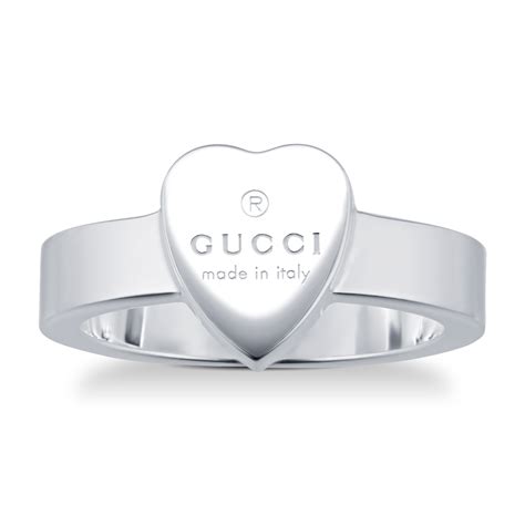 heart ring with gucci trademark|Gucci heart ring silver.